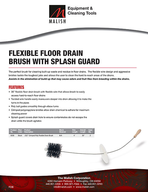 Foodservice & Janitorial Literature The Malish Corporation